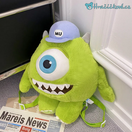 Dětský plyšový batoh (batůžek) s motivem Příšerky s.r.o. - Mike Wazowski